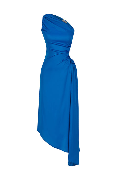 Drape Detailed Cut Out Long Dress
